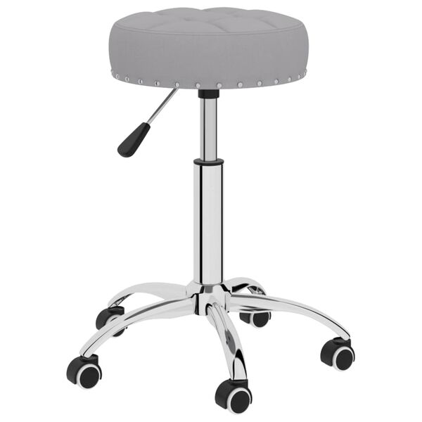 vidaXL Cadeiras de jantar girat&oacute;rias 2 pcs tecido cinzento