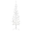 vidaXL Meia &aacute;rvore de Natal fina com suporte 180 cm branco