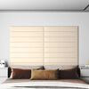 vidaXL Painel de parede 12 pcs 90x15 cm veludo 1,62 m&sup2; cor creme
