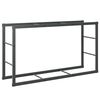 vidaXL Suporte para lenha 110x30x61 cm a&ccedil;o preto