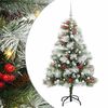 vidaXL &Aacute;rvore de Natal Artificial Verde e branco 150 cm
