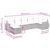 vidaXL 7 pcs conjunto sof&aacute;s p/ jardim c/ almofad&otilde;es vime PE cinzento