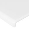 vidaXL Cabeceira de cama c/ LED couro artificial 90x5x78/88 cm branco