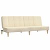 vidaXL Sof&aacute;-cama de 2 lugares tecido cor creme
