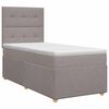 vidaXL Cama box spring com colch&atilde;o Cinzento-acastanhado 80 x 200 cm
