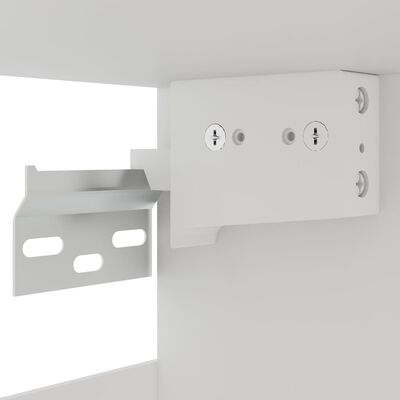 vidaXL 4 pcs conj. armários de cozinha contraplacado branco brilhante