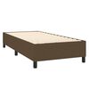 vidaXL Cama box spring c/ colch&atilde;o/LED 90x200 cm tecido castanho-escuro