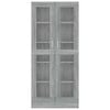 vidaXL Vitrine 82,5x30,5x185 cm derivados madeira cinzento sonoma