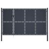 vidaXL Port&atilde;o de jardim em a&ccedil;o 350x200 cm antracite