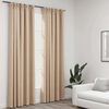 vidaXL Cortinas opacas aspeto linho c/ ganchos 2 pcs 140x245 cm bege