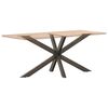 vidaXL P&eacute; de mesa de jantar em formato de aranha, preto, 150x78x(72-73) cm, a&ccedil;o