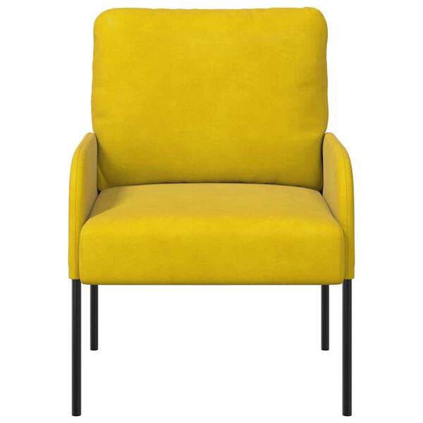vidaXL Sof&aacute;s com almofada 55cm Amarelo Contraplacado