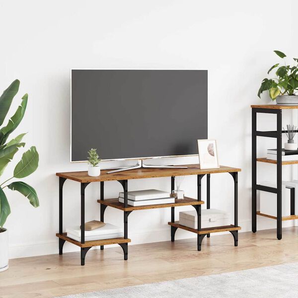 vidaXL Gabinete para TV Madeira Antiga 102 x 35 x 45,5 cm