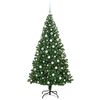 vidaXL &Aacute;rvore de Natal Artificial Verde 180 cm PVC, A&ccedil;o e Pl&aacute;stico