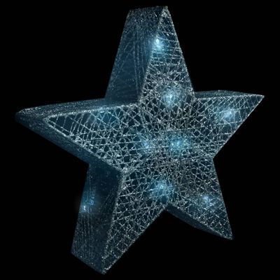 vidaXL Estrelas de Natal com luzes LED 3 pcs ext./int. arame prateado