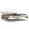 vidaXL Estrutura de cama com cabeceira 200x200 cm metal branco