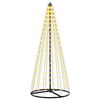vidaXL &Aacute;rvore de Natal LED 165 cm 270 LED Branco quente Ferro Preto