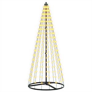 vidaXL &Aacute;rvore de Natal LED 165 cm 270 LED Branco quente Ferro Preto