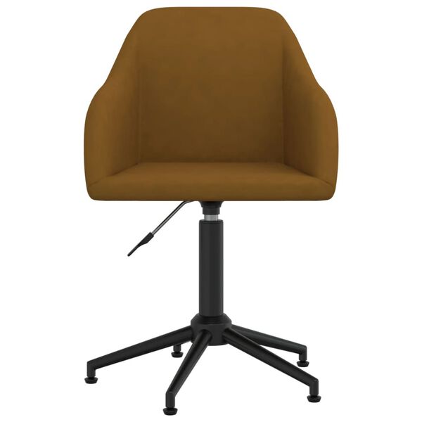 vidaXL Cadeiras de jantar girat&oacute;rias 2 pcs veludo castanho