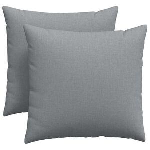 vidaXL Travesseiros de Sof&aacute; 2 pcs Cinzento-claro 45 x 45 cm tecido