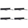 vidaXL Suportes de parede p/ ferramentas de jardim 4 pcs a&ccedil;o preto
