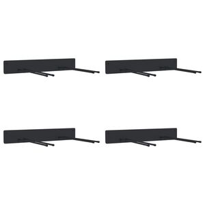 vidaXL Suportes de parede p/ ferramentas de jardim 4 pcs a&ccedil;o preto