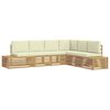 vidaXL Conjunto de Sof&aacute;s para Exterior Branco 273 x 213,5 x 73 cm