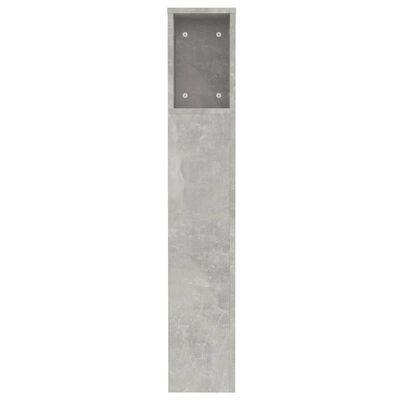vidaXL Armário de cabeceira 120x18,5x102,5 cm cinzento cimento