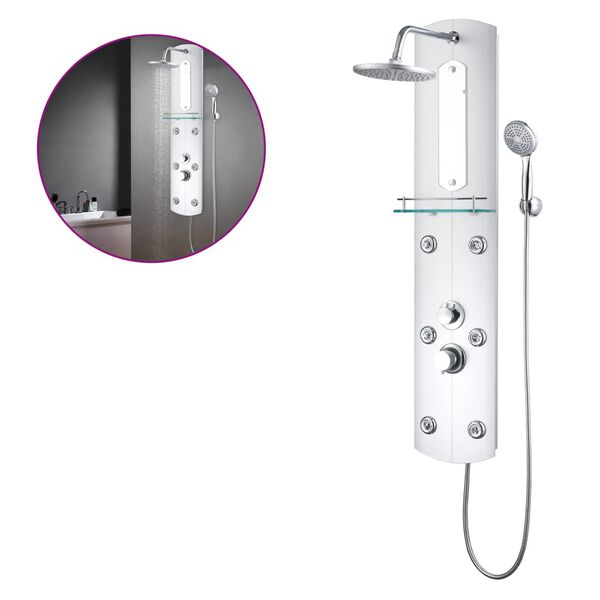 vidaXL Coluna de duche em vidro 25x43x120 cm prateado