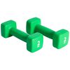 Pure2Improve Conjunto de halteres 2x2 kg neoprene verde