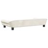 vidaXL Cama para c&atilde;es 100x50x21 cm veludo cor creme