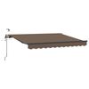 vidaXL Tecido de Toldos Cinzento-acastanhado 500 &times; 300 cm Poli&eacute;ster