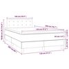 vidaXL Cama box spring c/ colch&atilde;o/LED 120x200 cm veludo rosa