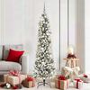 vidaXL &Aacute;rvore de Natal Artificial Branco 180 cm PVC, Metal e Pl&aacute;stico