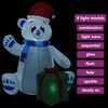 vidaXL Urso polar insufl&aacute;vel de Natal LED interior/exterior 1,8 m
