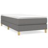 vidaXL Cama com molas/colch&atilde;o 90x190 cm tecido cinza-escuro
