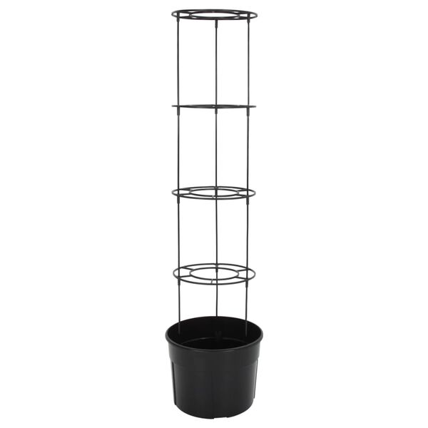 vidaXL Vaso p/ cultivo de tomate &Oslash;39x150 cm polipropileno antracite