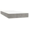 vidaXL Cama boxspring com colch&atilde;o 120x190 cm veludo cinzento-claro