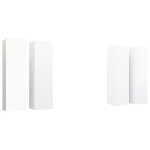 vidaXL M&oacute;veis de TV 4 pcs 30,5x30x110 cm derivados de madeira branco