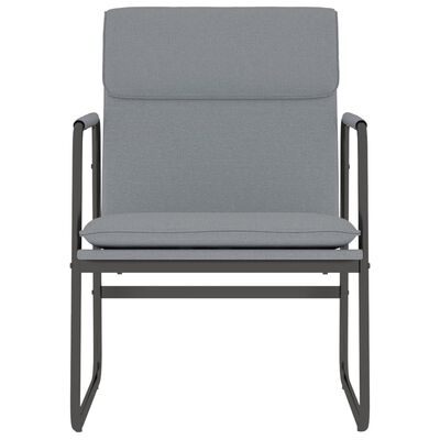 vidaXL Cadeira lounge 55x64x80 cm tecido cinzento-claro