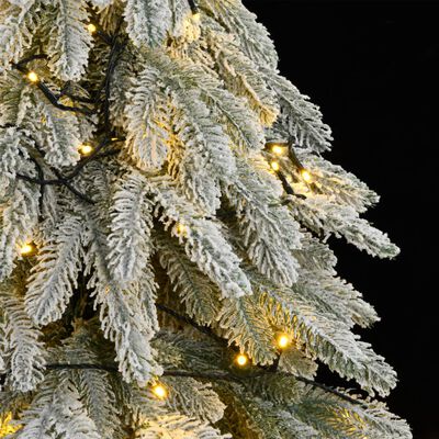 vidaXL Árvore Natal artificial c/ 300 luzes LED e flocos de neve 210cm