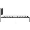 vidaXL Estrutura de cama com cabeceira 90x190 cm metal preto