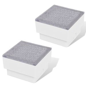 L&acirc;mpada embutida no ch&atilde;o com 2 LED 100 x 100 x 68 mm