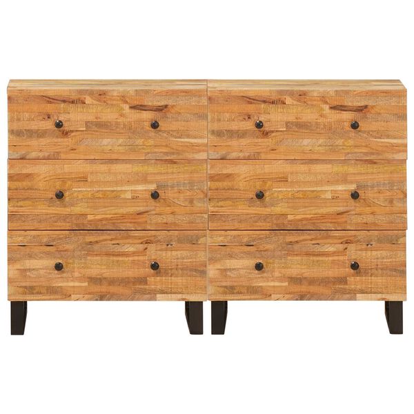 vidaXL Buffet Castanho Madeira de manga maci&ccedil;a