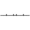 vidaXL Kit de ferragens para porta deslizante 200 cm a&ccedil;o preto
