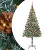 vidaXL &Aacute;rvore de Natal Artificial com 300 LEDs Verde 180 cm PVC e A&ccedil;o