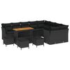 vidaXL Conjunto de Sof&aacute; de Jardim 13 unid. Preto vime PE