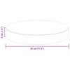 vidaXL Tampo de Mesa Marrom Claro &Oslash; 30 x 4 cm