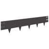 vidaXL Acabamento para Gramado 10 pcs 100 x 20 cm A&ccedil;o Preto