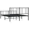 vidaXL Estrutura de cama com cabeceira e pés 120x200 cm metal preto